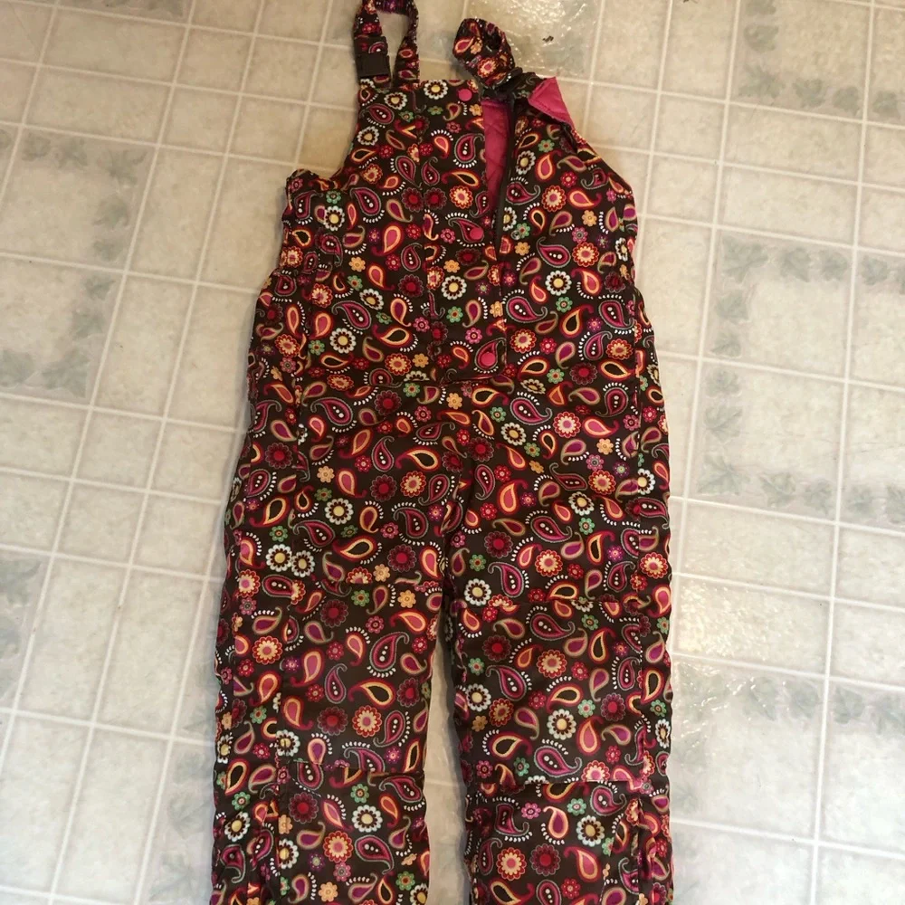 Hanna‎ Andersson sz 120 brown paisley print Snow pants